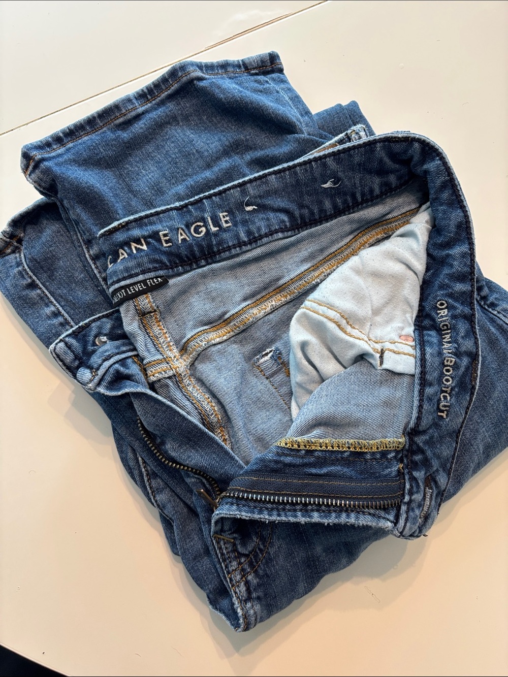 American Eagle Outfitters Men’s Dark Blue Bootcut Jeans